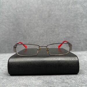 Arnette Y2K Eyeglasses MOD 6016 616 Gunmetal Red Rectangular Frames 50 16 140‎